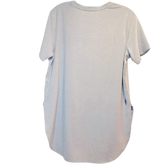 Skechers Go Walk Short Sleeve Tunic Hi Low Blue Top Medium Top Blue Lightweight - Picture 3 of 15